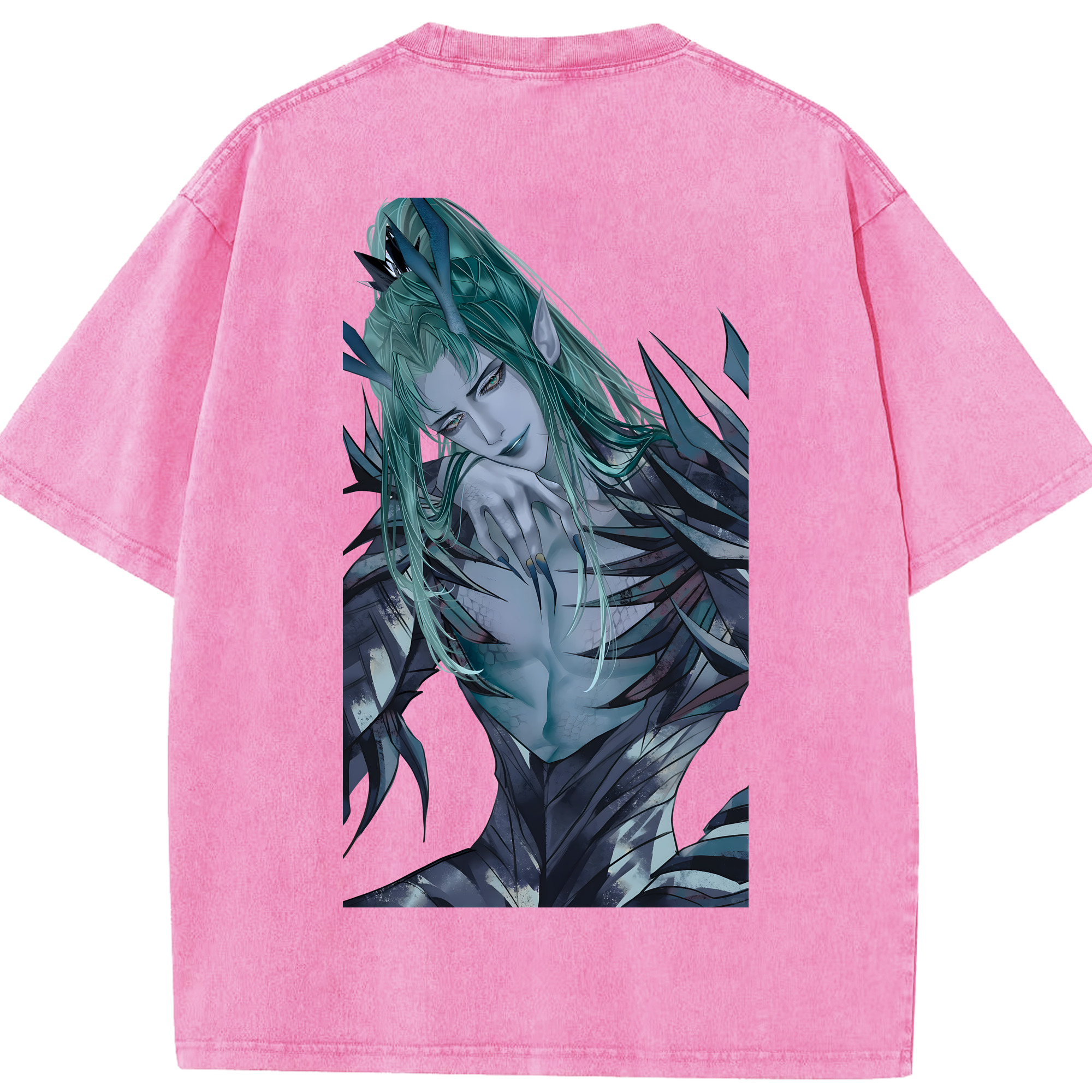 （画像用） Ne Zha 2 ナタ 魔童の大暴れ 綿100% ヴィンテージ風 半袖Tシャツ（背面プリント）